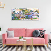 Toile Chalets à chaume sur une colline par Vincent van G (Insitu(Salon))