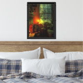 Toile Chaleureuse cheminée d'hiver (Insitu(Chambre))