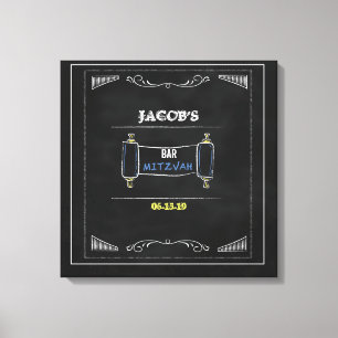 Toile CHALKBOARD Bat Bar Mitzvah Connexion