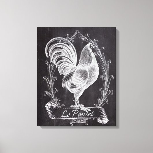 Toile chalkboard français chic western country (Recto)