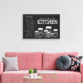 Toile Chalkboard Mason Jars Cuisine Canvas (Insitu(Salon))