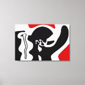 Toile Chambre de décalage : Noir, Blanc et Rouge Abstrai (Recto)