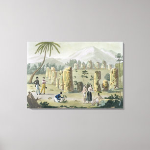 Toile "Chambre des ancients", île de Tinian, plat 3