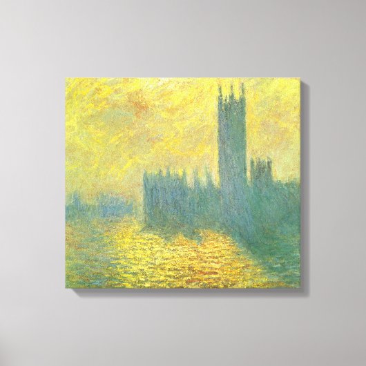 Toile Chambres du Parlement, Stormy Sky par Claude Monet (Recto)