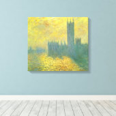 Toile Chambres du Parlement, Stormy Sky par Claude Monet (Insitu (Plancher de Bois))