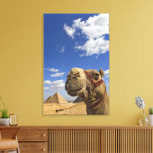 Toile Chameau devant les pyramides de Giza, Egypte, (Insitu(Salon))