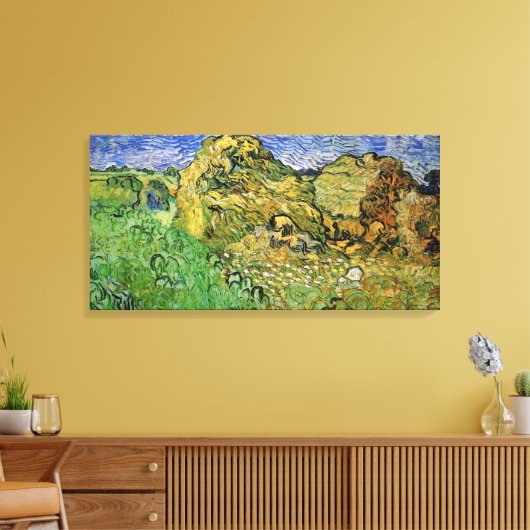 Toile Champ avec piles de blé par Vincent van Gogh (Insitu(Salon))