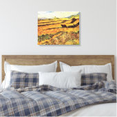Toile Champ avec Plowman et Mill par Vincent van Gogh (Insitu(Chambre))