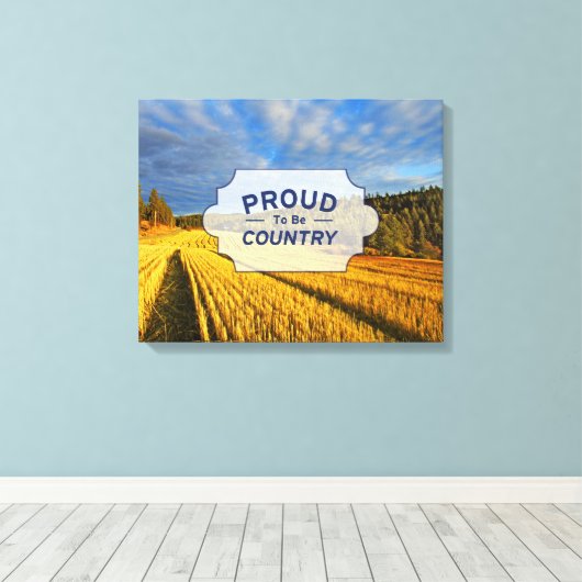 Toile Champ de blé après récolte (Insitu (Plancher de Bois))