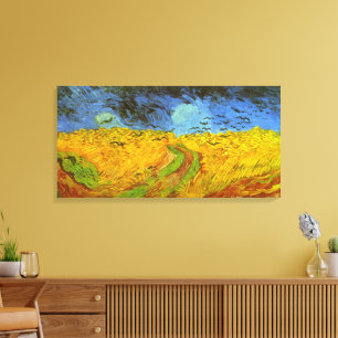 Toile Champ de blé avec corbeaux de Vincent van Gogh