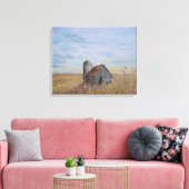 Toile Champ de blé et grange (Insitu(Salon))