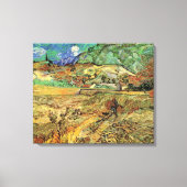 Toile Champ de blé fermé w Paysan par Vincent van Gogh (Recto)