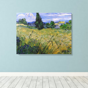 Toile Champ de blé vert avec Cypress par Vincent van Gog