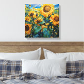 Toile Champ De Fleurs De Soleil Van Gogh Style (Insitu(Chambre))