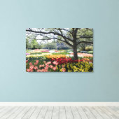 Toile Champ de fleurs le matin du printemps (Insitu (Plancher de Bois))