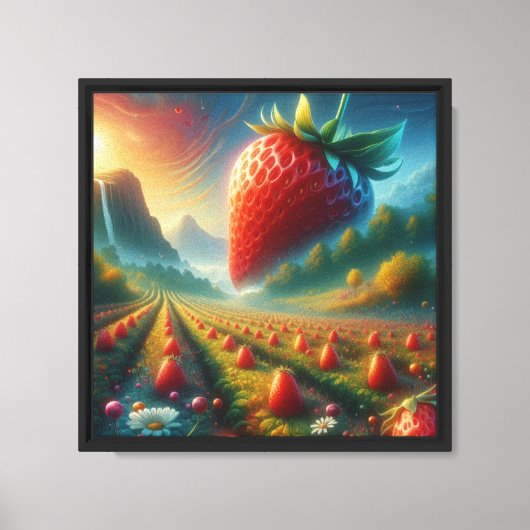 Toile Champ de fraises de rêves (Recto)