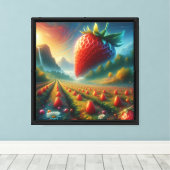 Toile Champ de fraises de rêves (Insitu (Plancher de Bois))
