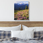 Toile Champ de lupine, Mt Olympus et nuages à (Insitu(Chambre))