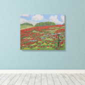 Toile Champ de pavot d'art mural (Insitu (Plancher de Bois))