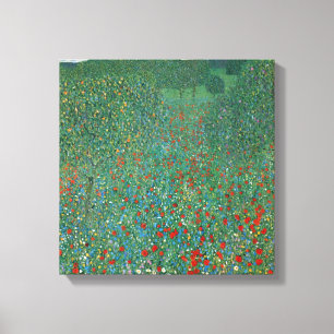 Toile Champ de pavot par Gustav Klimt, Art Nouveau Vinta