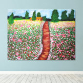 TOILE CHAMP D'IMPRIMER FLEURS CANVAS (Insitu (Plancher de Bois))