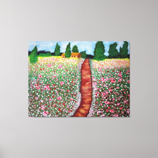 TOILE CHAMP D'IMPRIMER FLEURS CANVAS (Recto)
