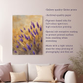 Toile Champ doré de lavande