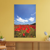 Toile Champ plein de fleurs rouges (Insitu(Salon))