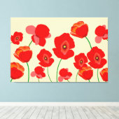 Toile Champ Red Poppy (Insitu (Plancher de Bois))