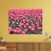 Toile Champ Tulipes roses (Insitu(Salon))