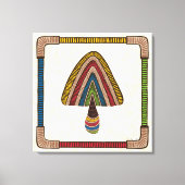 Toile Champignon Abstrait Triangle (Recto)