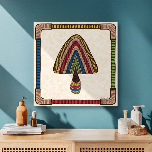 Toile Champignon Abstrait Triangle