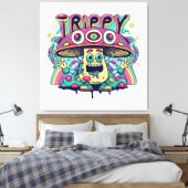 Toile Champignon Heureux Tripant (Insitu(Chambre))