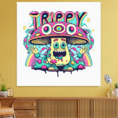 Toile Champignon Tripant Heureux (Insitu(Salon))