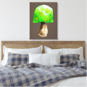 Toile Champignon vert aquarelle champignons mignons (Insitu(Chambre))