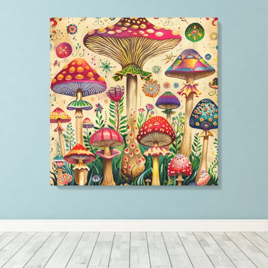 Toile Champignons de contes Fairytale (Insitu (Plancher de Bois))