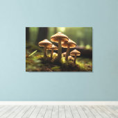 Toile Champignons en pleine forêt (Insitu (Plancher de Bois))