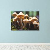 Toile Champignons en pleine forêt (Insitu (Plancher de Bois))