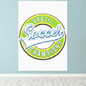 Toile Champion du Brésil de football (Insitu (Plancher de Bois))
