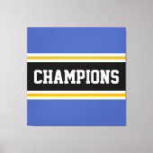 Toile CHAMPIONS Athlète Bleu Jaune Noir Blancs (Recto)