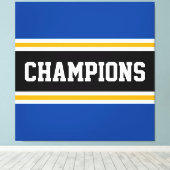 Toile CHAMPIONS Bright Athletic Black Stripes (Insitu (Plancher de Bois))