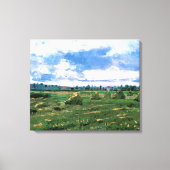 Toile Champs de blé avec Haystaches par Vincent van Gogh (Recto)