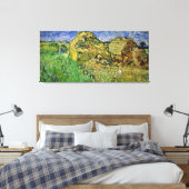 Toile Champs de blé avec piles, Vincent van Gogh. Fin i (Insitu(Chambre))