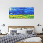 Toile Champs de blé sous ciel nuageux Van Gogh (Insitu(Chambre))