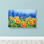 Toile Champs de tournesol (Insitu (Plancher de Bois))