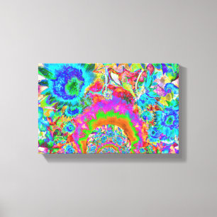 Toile Champs de tournesol pour toujours - bleu