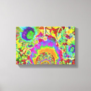 Toile Champs de tournesol pour toujours - orange