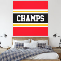 CHAMPS Gras Rouge Noir Blanc Orange Rayures