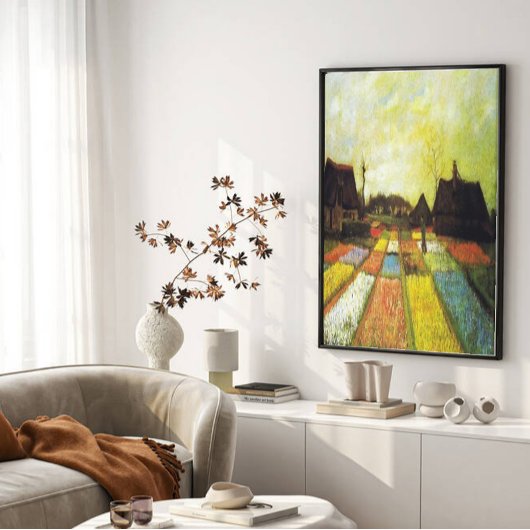 Toile Champs vintage Van Gogh Tulip