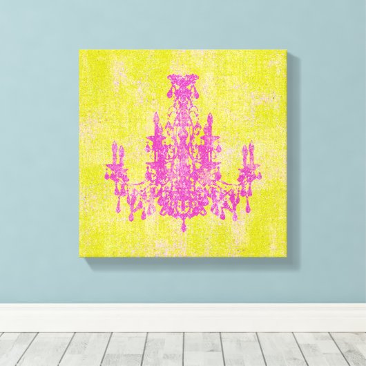 Toile Chandelier de coco ~ CHANGER DE COULEUR 12x12,75"  (Insitu (Plancher de Bois))